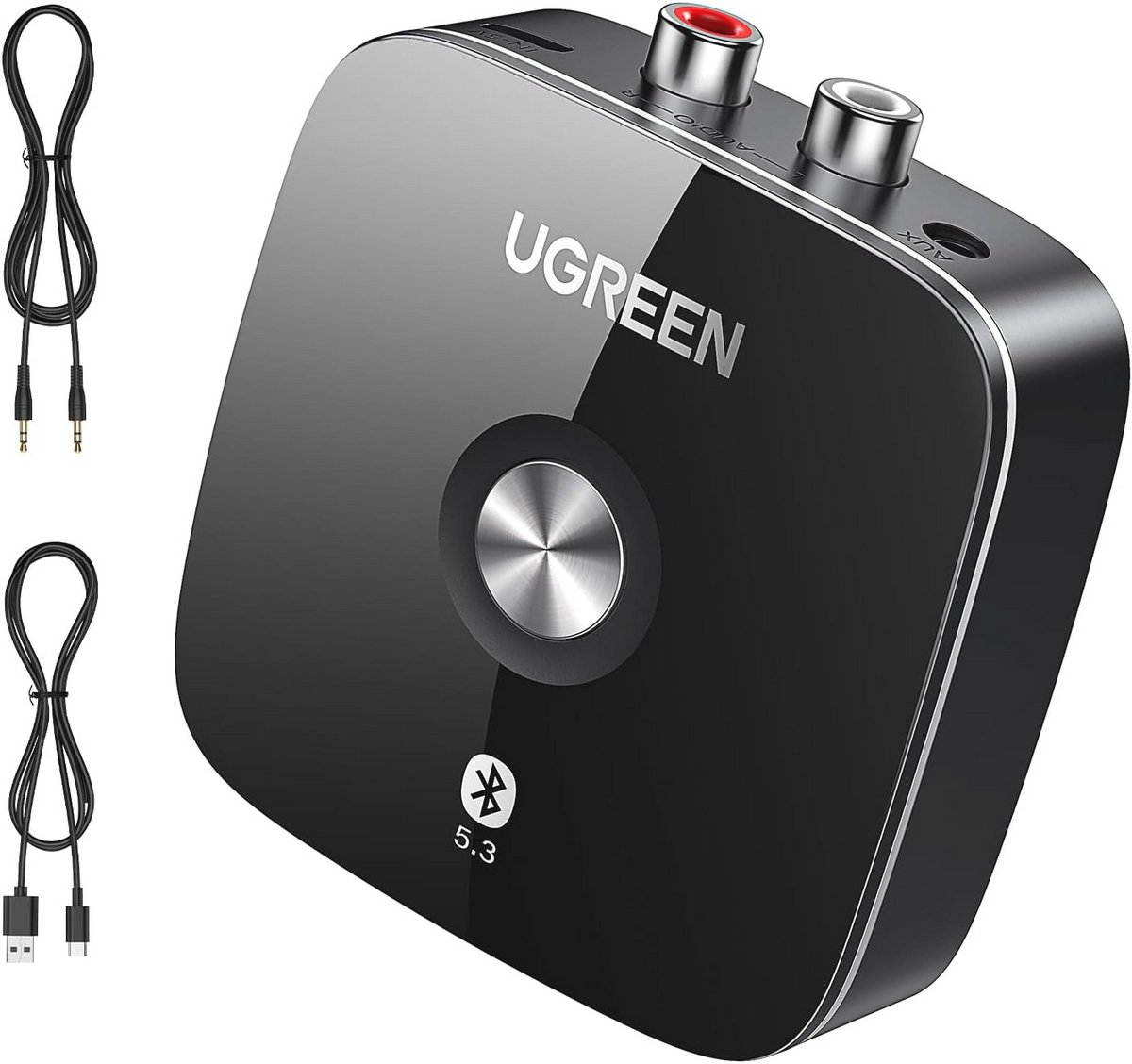 Bluetooth 5.3 Audioreceiver met 3.5mm en 2RCA Aansluitingen voor HiFi Geluid