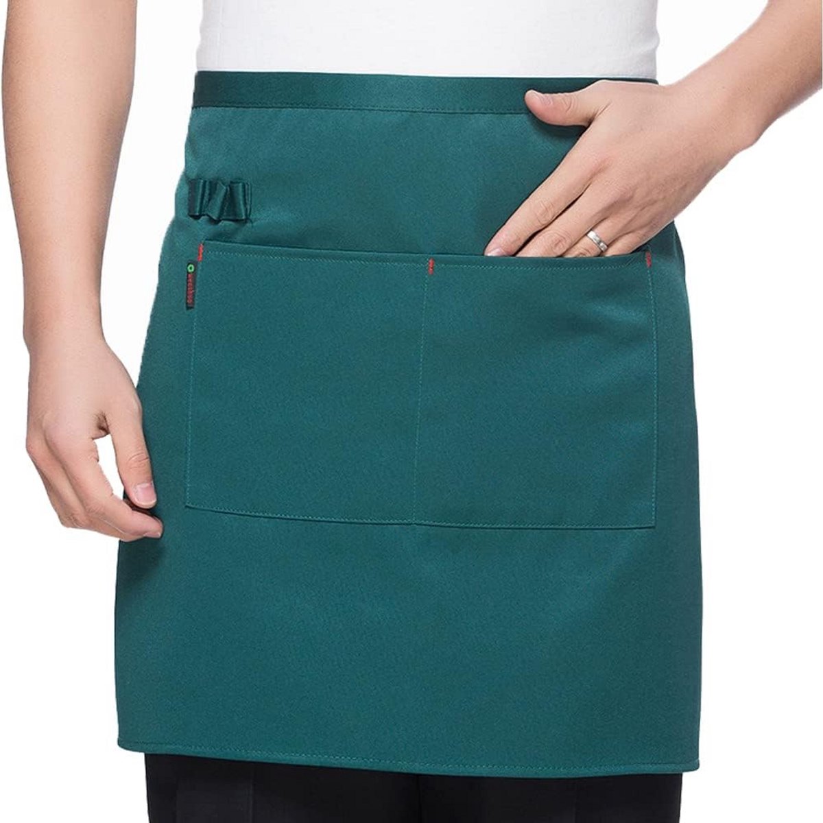 Half Keukenschort Taille Schort voor Heren en Dames - Katoen Linnen Serveerschort
