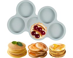 Oneay 2-delige set - Siliconen ovenvormen voor airfryers, antiaanbakvormen voor hamburgerbroodjes, ronde eiervormen voor ontbijtsandwiches, taarten en cakes