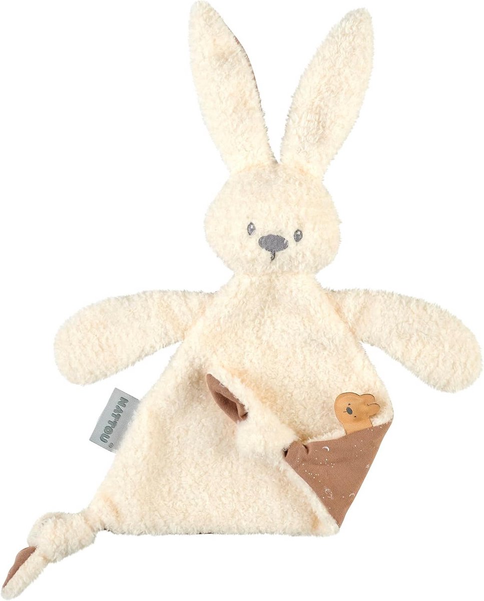 Knuffeldoek Haas - Speelgoed & knuffel - Baby troosten - Licht op in donker - 35 x 35 cm - Wit