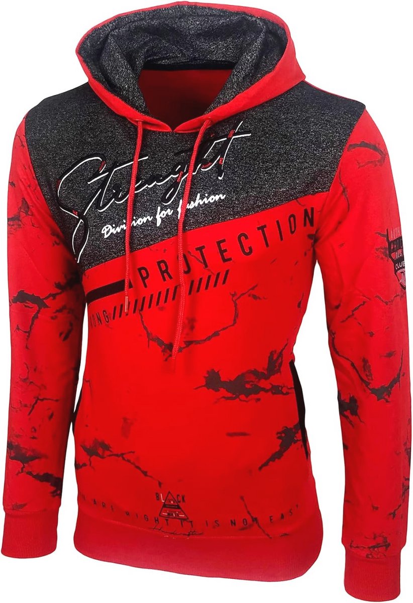 Heren Hoodie met Lange Mouwen en Contrasterende Capuchon