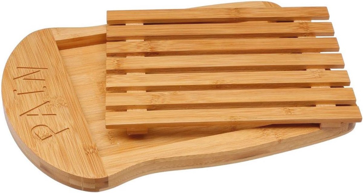 Duurzame bamboe snijplank met kruimelvak - 35 x 26 cm