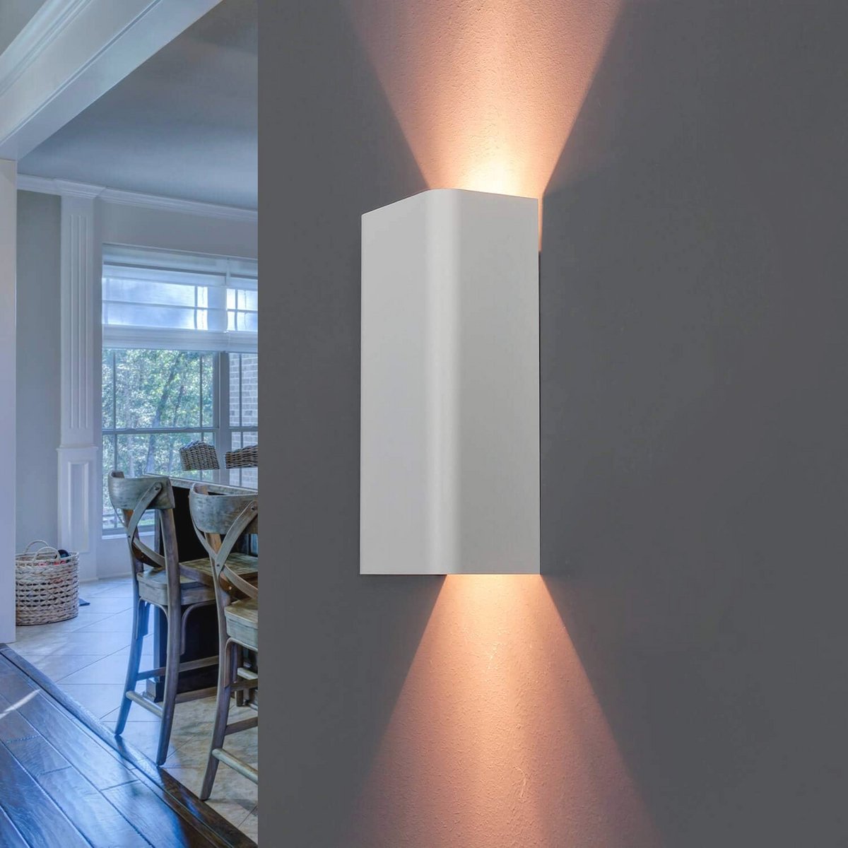 Witte Wandlamp GU10 voor Binnen - Stijlvolle Wandverlichting voor Woonkamer, Hal en Slaapkamer