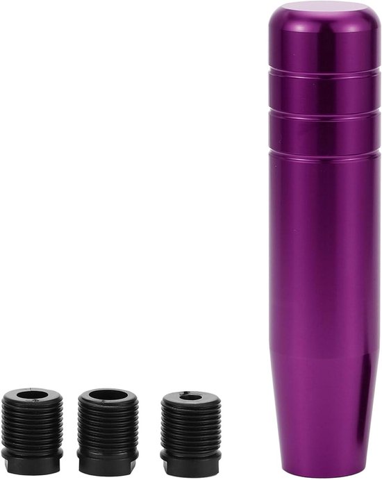 Pomello Cambio Universale In Alluminio 13cm - Rosso - Leva Sportiva Per Auto - 3