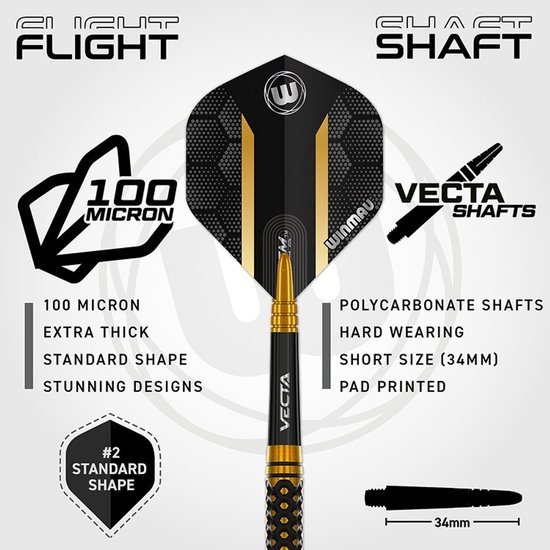 Winmau Team 360 Bradley van der Velden 90% - Dartpijlen van Merkloos — afbeelding 4