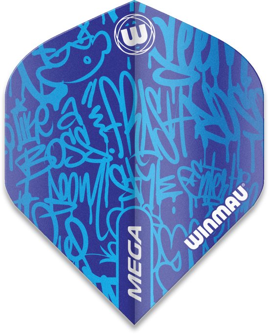 Winmau Mega Standard Graphic Blue - Dart Flights van Winmau — afbeelding 3