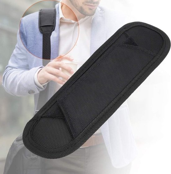 Schouderkussen - Schouderkussen Tas - Antislip - Zachte Kussen - Schouderriem Kussens Voor Reis Tas - Gitaarriemen - Camera (Zwart) — afbeelding 2
