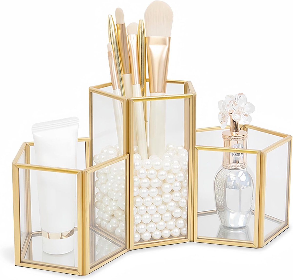 Glass Makeup Brush Holder - Cosmetic Brush Storage - Geschikt voor Slaapkamers - Badkamers