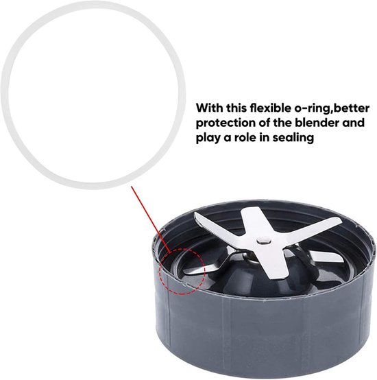 3Pcs Gaskets Rubber Seal Ring - Nieuwe Vervanging voor Magic Bullet Flat Cross Blade - 6PCS Set — afbeelding 4