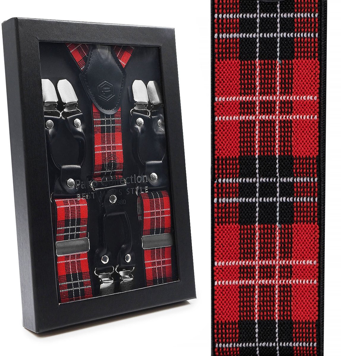 Premium Heren Bretels - Verstelbaar, Elastisch, Inclusief Cadeaubox