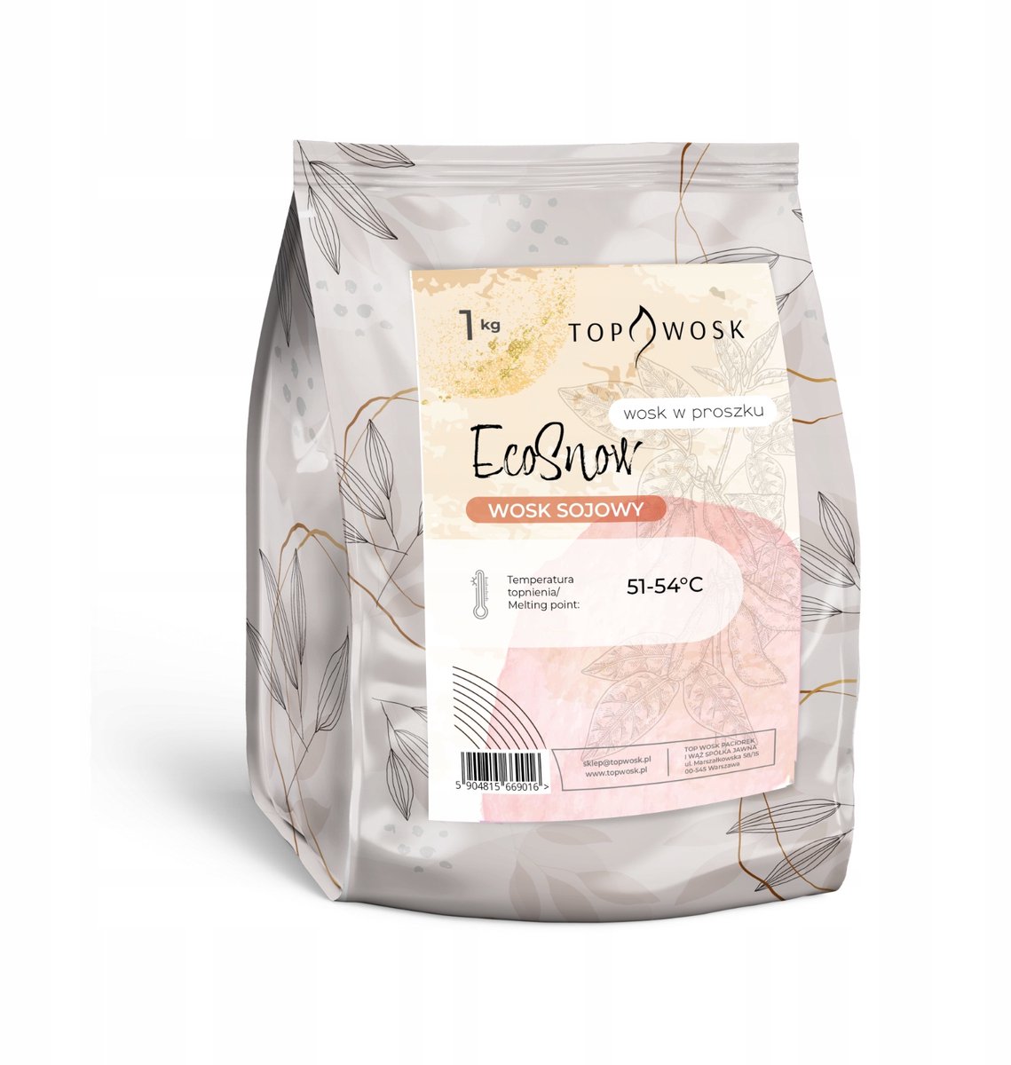 Eco Snow Sojawas Poeder - 1kg - Unieke Sneeuweffect Kaarsen