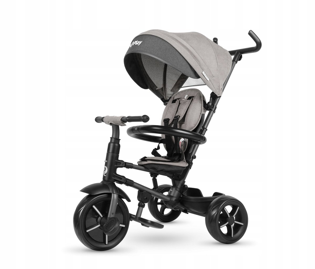 Merkloos Driewieler Kinderen 3-in-1 - Grijs
