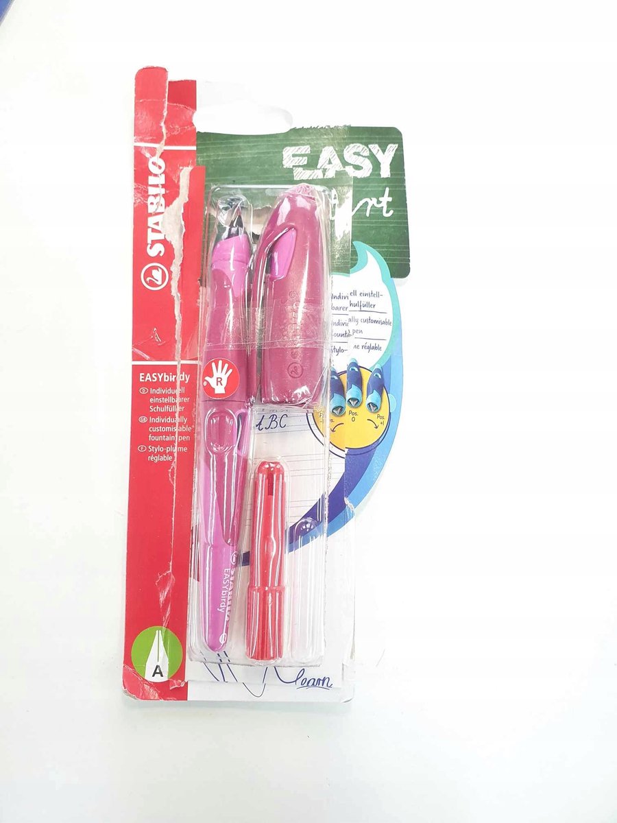 Stabilo Easybirdy Vulpen - Bordorood/Roze - Voor Rechtshandigen