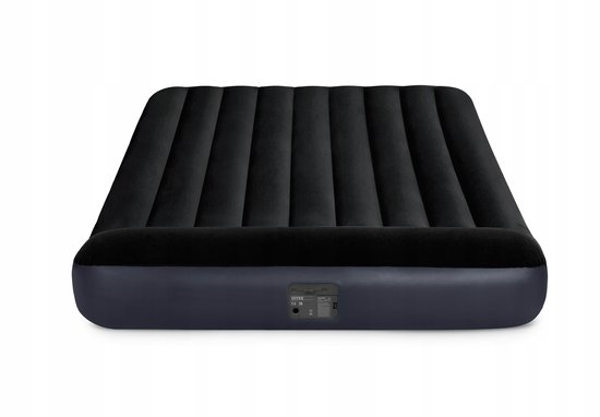 Opblaasbaar tweepersoonsmatras 203x152cm met ingebouwde pomp en velours — afbeelding 2