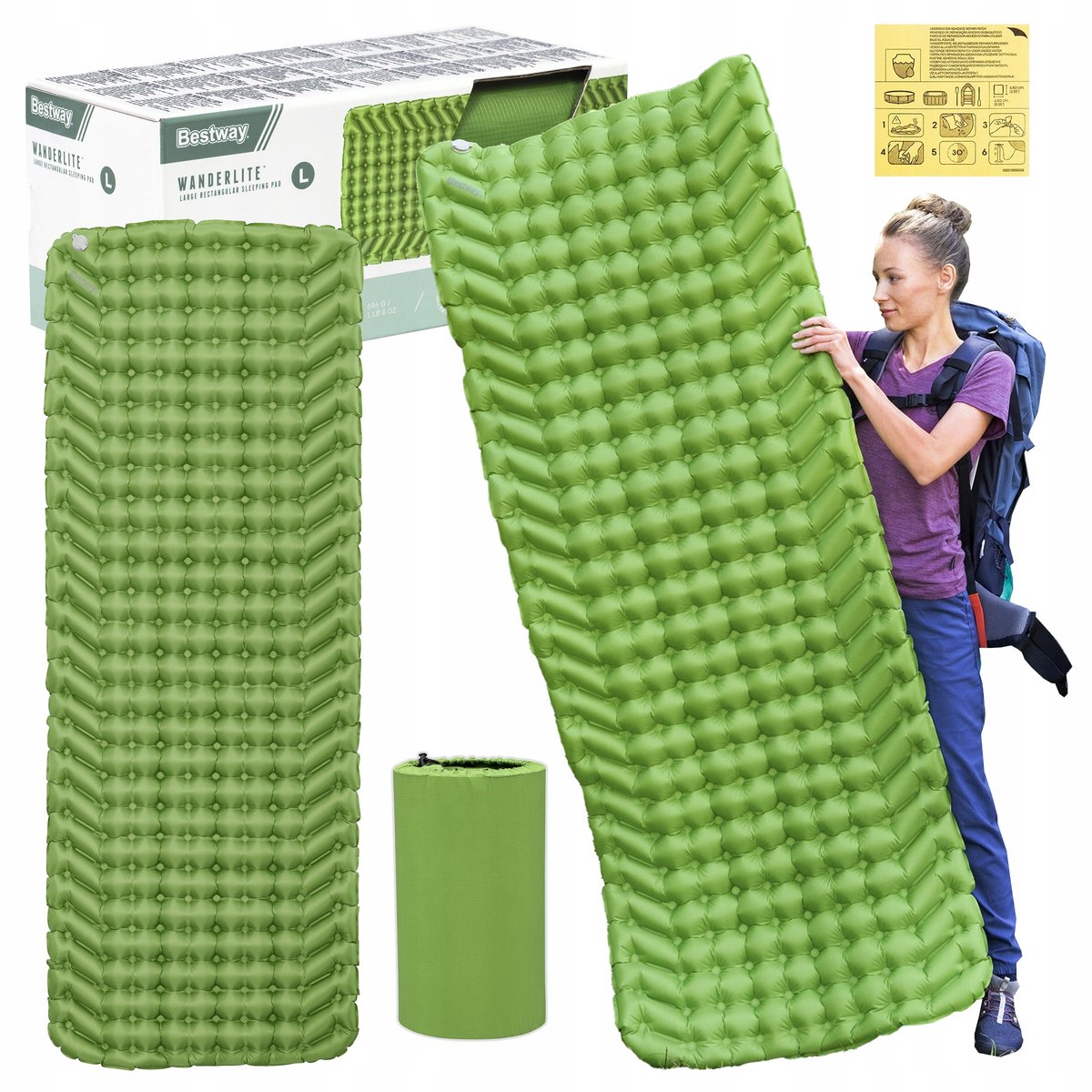 Bestway Luchtkussen Kampeer Mat 198x71cm - Comfortabel Slapen