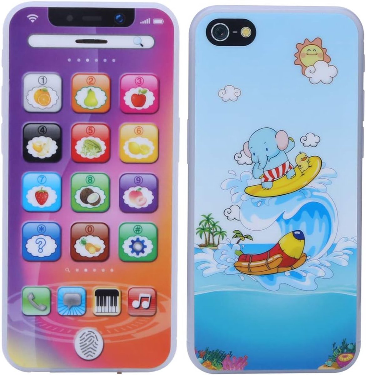 Educatief Leermobiel Speelgoed - Baby Licht Muziek Mobiele Telefoon - Simulatie Mobiele Telefoon Verjaardag/Kerst Cadeau voor Kinderen (Paars)