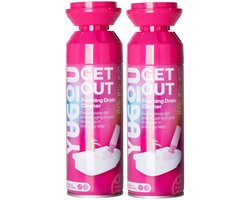 Yugou Get Out Foam Drain Cleaner – Krachtige gootsteen ontstopper - Verwijdert vet en haar in gootstenen, doucheputjes & badkuipen - 2 pack