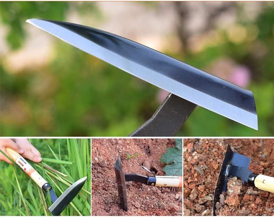 Japanse Drietand Hark - Scherp Schoffelblad voor Onkruid wieden — afbeelding 3
