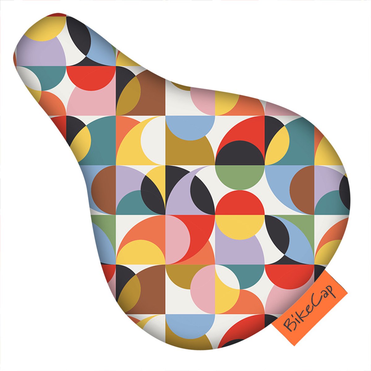 BikeCap Zadelhoesje Kids Geo Circles multicolor | Fietszadelhoes - Fietszadeldek - Stof en waterafstotend