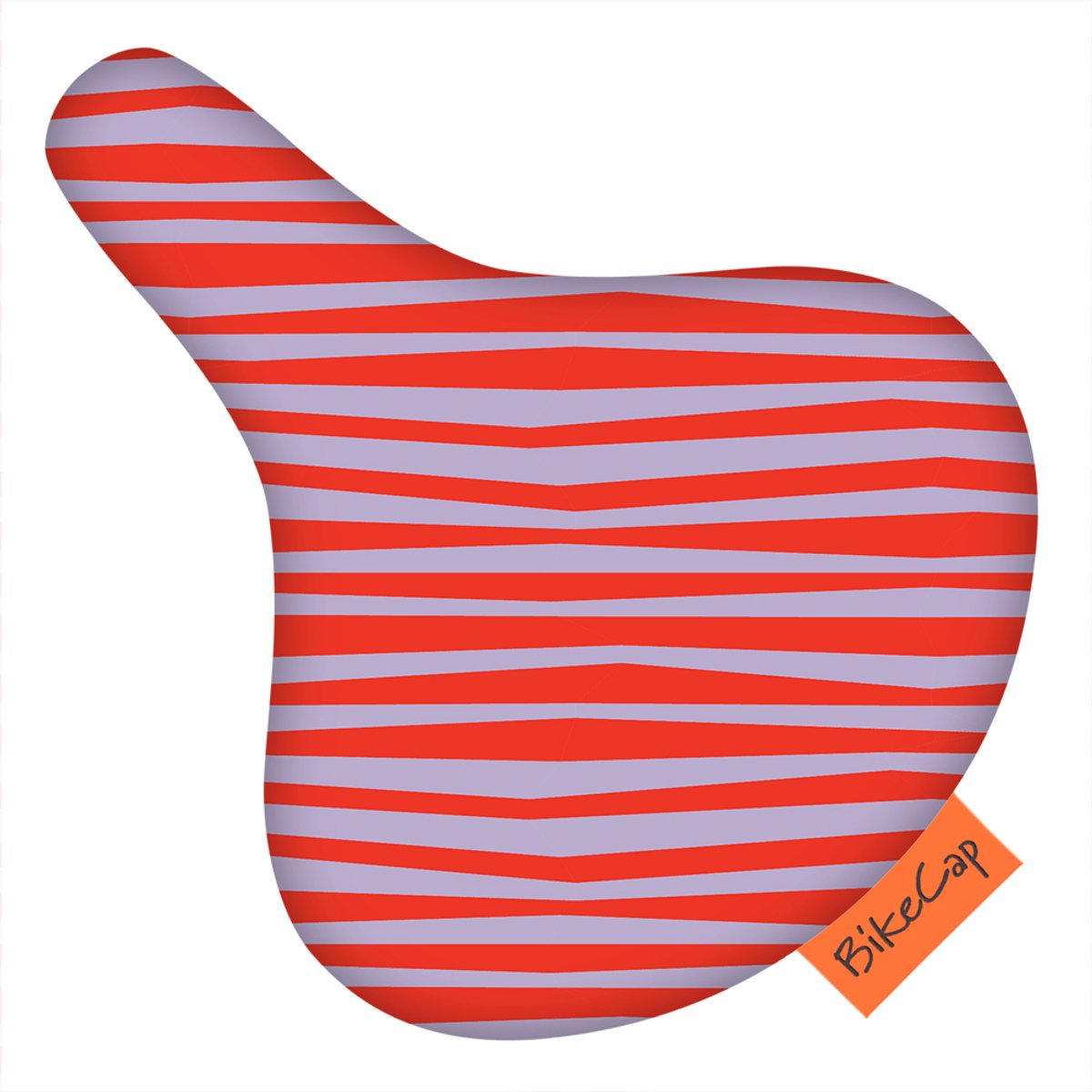BikeCap Zadelhoes Zebra Stripes red & lilac | Fietszadelhoes - Fietszadeldek - Stof en waterafstotend