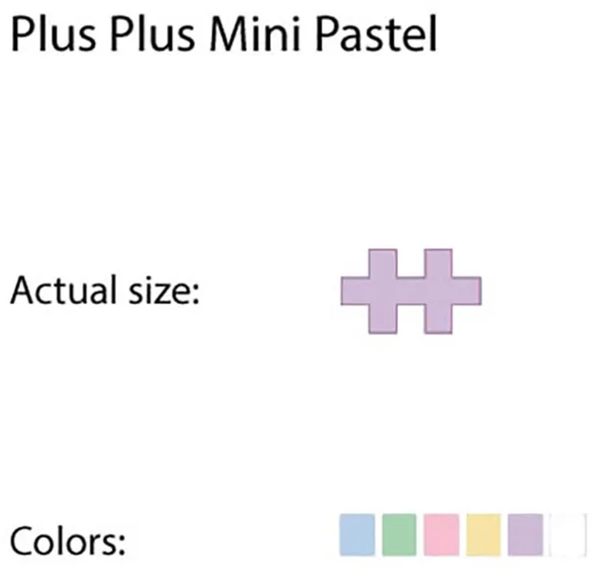 Plus-Plus Basic Pastel Paars 600 delige bouwset - 3312 - Bouwspeelgoed - Constructiespeelgoed - Set met bouwstenen - Vanaf 5 jaar — afbeelding 19