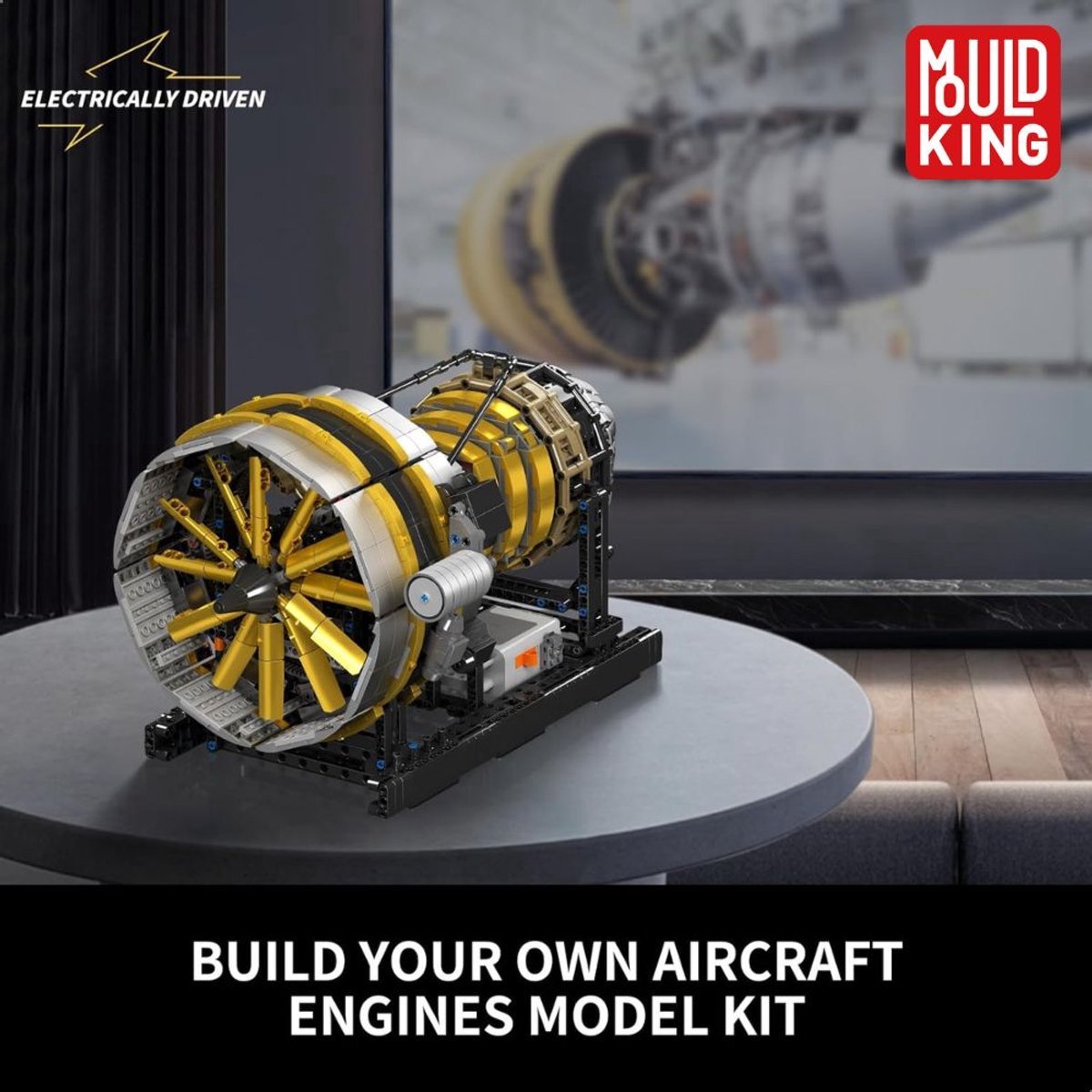 Mould King - 10141 Icons Technic Vliegtuig Straal motor | Speed champions modelbouw | Creator classic bouwpakket compatibel met lego of mega bloks | Technische speelgoed ideas voor expert volwassenen & kinderen | 2256 bouwstenen modelbouw — afbeelding 11