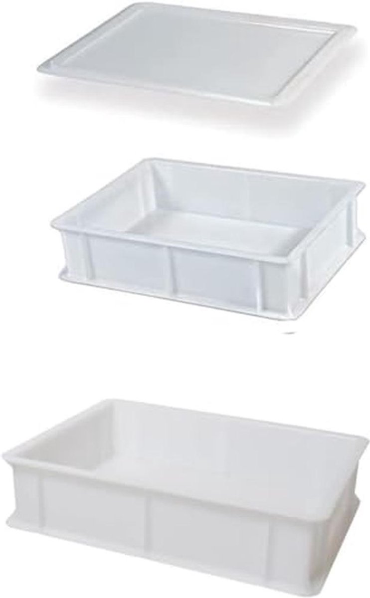 Kunststof Containers met Deksel voor Pizza- en Broodgisten - 30 x 40 x 10 cm