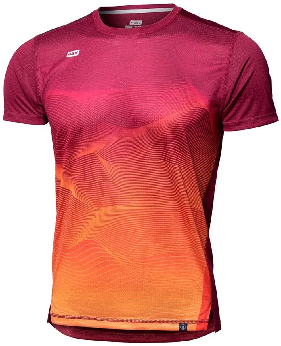 42k Running Wave T-shirt Met Korte Mouwen Rood,Oranje XL Man