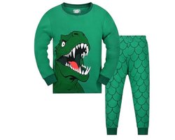 Codkkre Jongens pyjama Dinosaurus Graafmachine Lange mouw Katoen Winter Kerst Nachtkleding 3-9 jaar