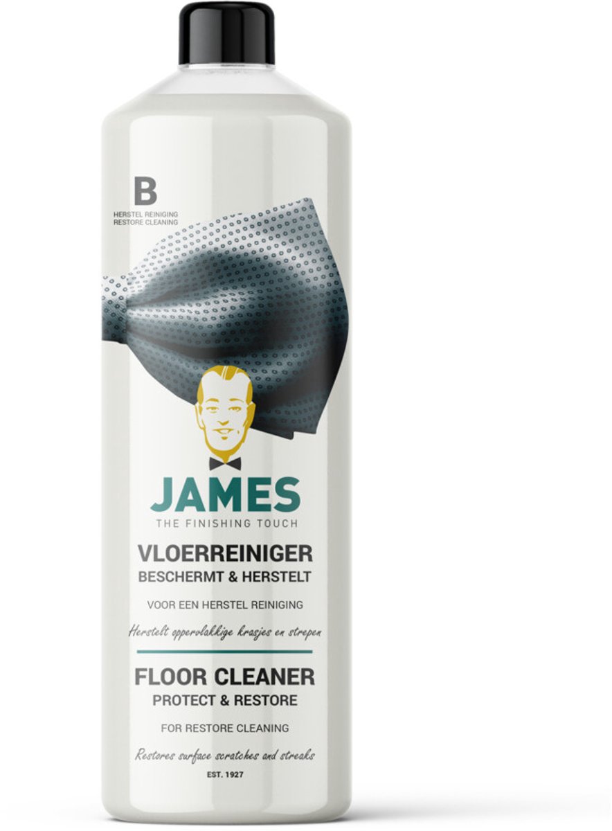 James Vloerreiniger Beschermt & Herstelt 3 x 1 Liter – Herstel & Bescherming voor Harde Vloeren – Krasjes & Strepen Verwijderen – Mat & Vuilafstotend - Voordeelverpakking