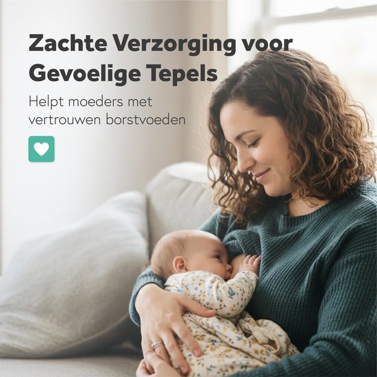 Qwali Organic Tepelhoedje voor borstvoeding - Maat L - BPA vrij - Tepel beschermer - Transparant - 2 stuks — afbeelding 4