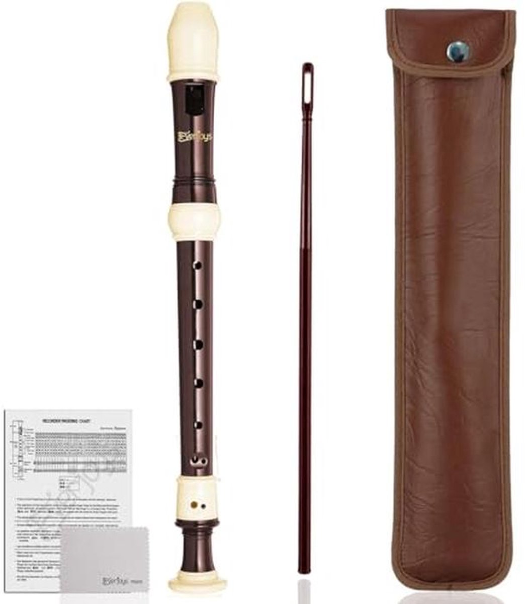Soprano Fluit 8-Hole Detachable 3-Piece Recorder voor Beginners en Studenten