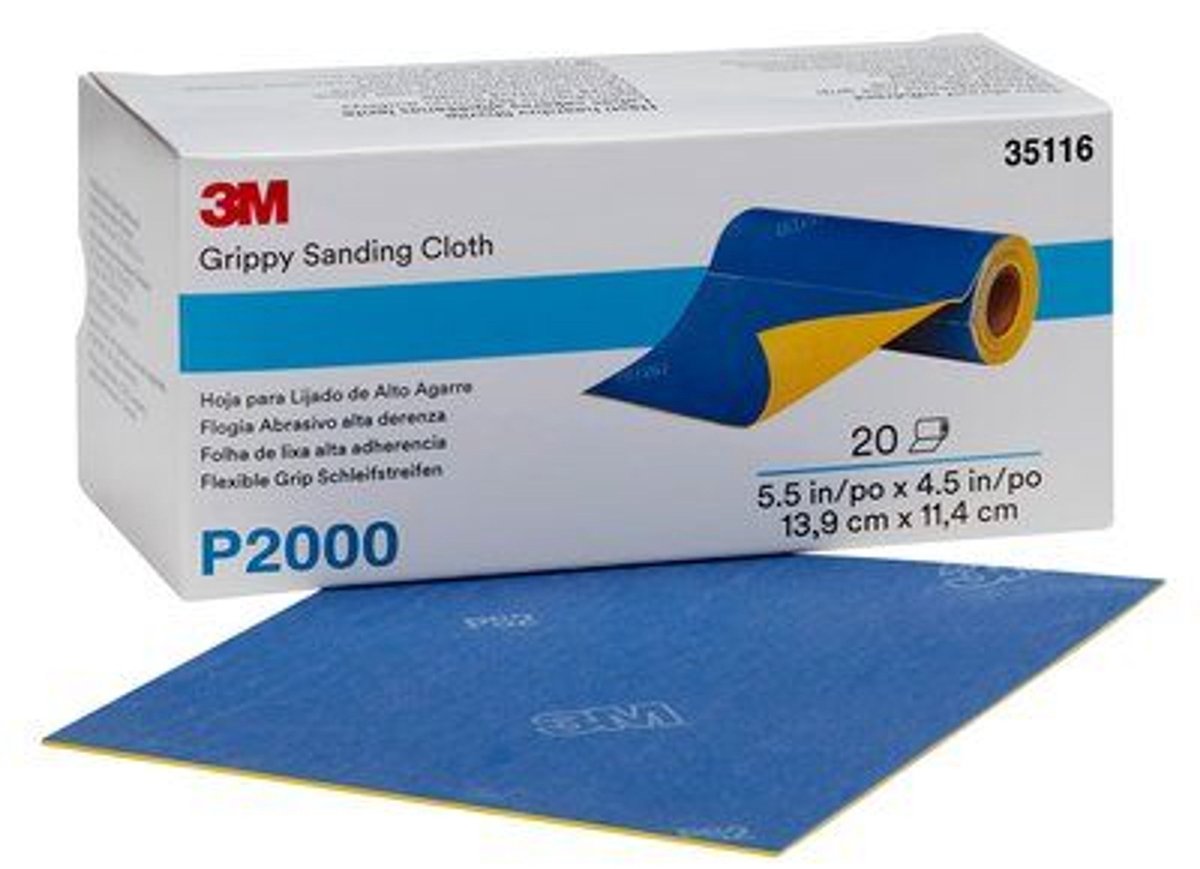 3M 35116 Flex Grip Schuurdoekjes P2000 - 20 stuks in doosje
