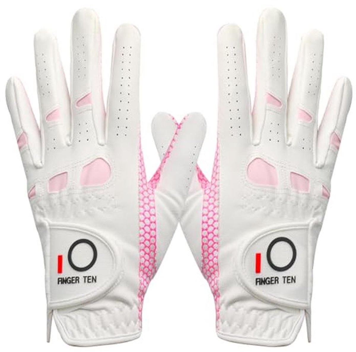 Golfhandschoenen Dames voor iedere weersomstandigheden - Antislip en zacht in wit en roze
