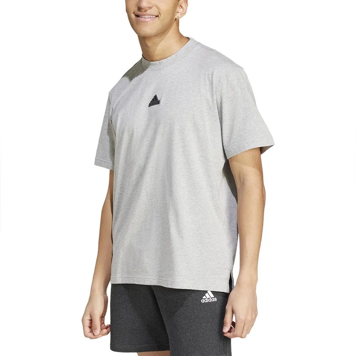 Adidas Brand Love T-shirt Met Korte Mouwen L Regular Man Grijs
