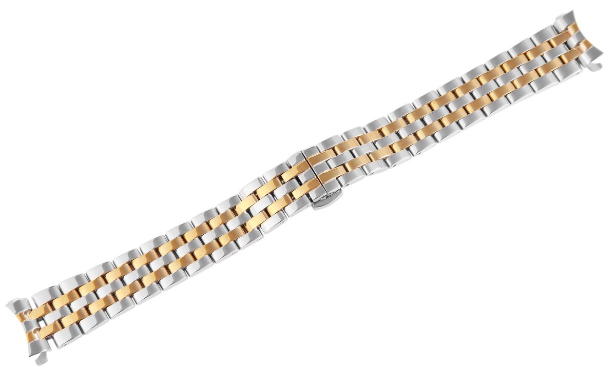 Engelhardt Engelhardt heren vervangende armband MB0023 roestvrijstalen horlogeband, tweekleurig, vlindersluiting,