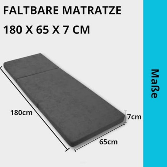 Opvouwbare Gastenmatras 180x65x7 cm - Comfortabele Slaapmat voor Camping en Thuis van Unipara — afbeelding 5