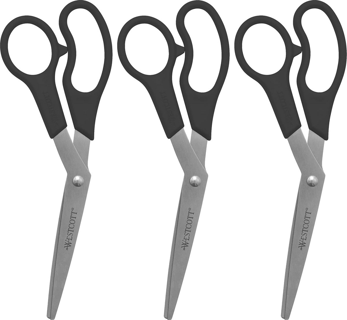 Multifunctionele 8 inch Scharen - Set van 3 - Zwart