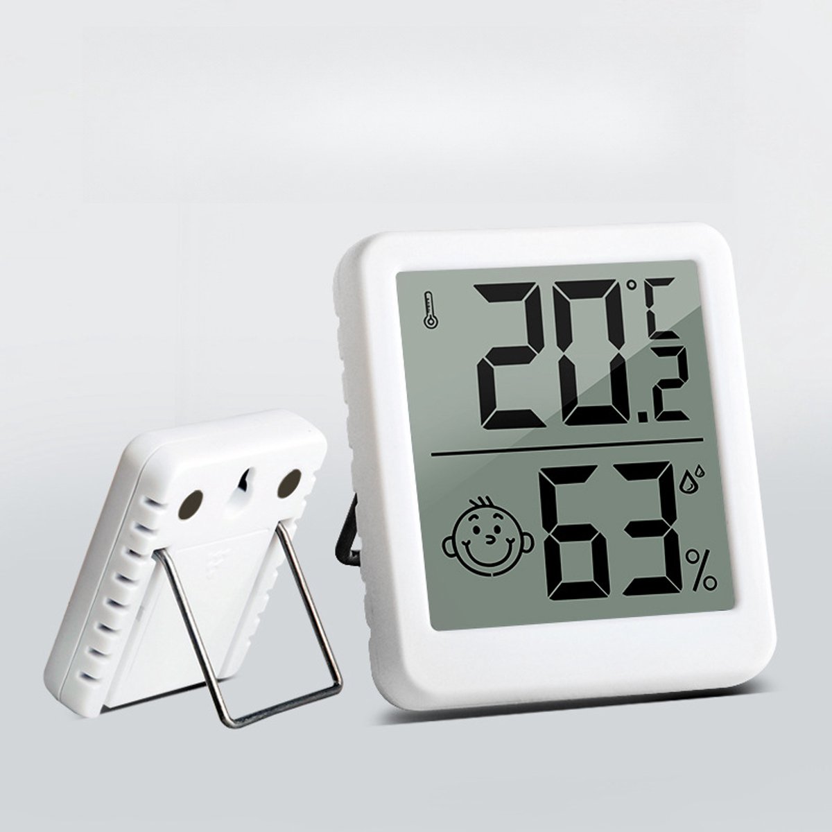 Zeer Nauwkeurige Digitale Thermometer - Onmisbare Temperatuur- En Vochtigheidsmeter Voor Thuis - Groot Scherm Voor Vochtigheidsweergave - Perfect Voor Thuis, De Kinderkamer En De Kas - Wit