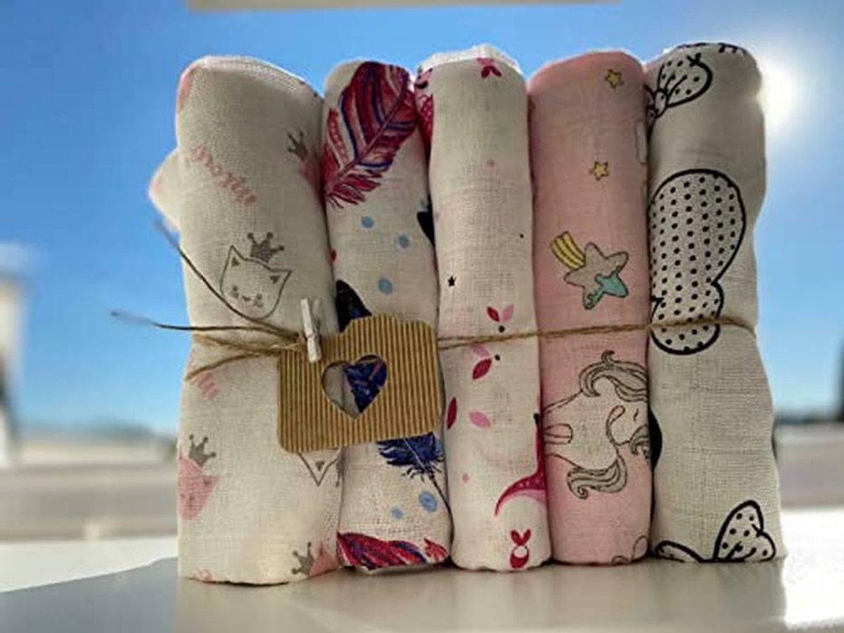 20 stuks kleurrijke stoffen luiers 70x80 cm – multifunctionele luiers voor baby's