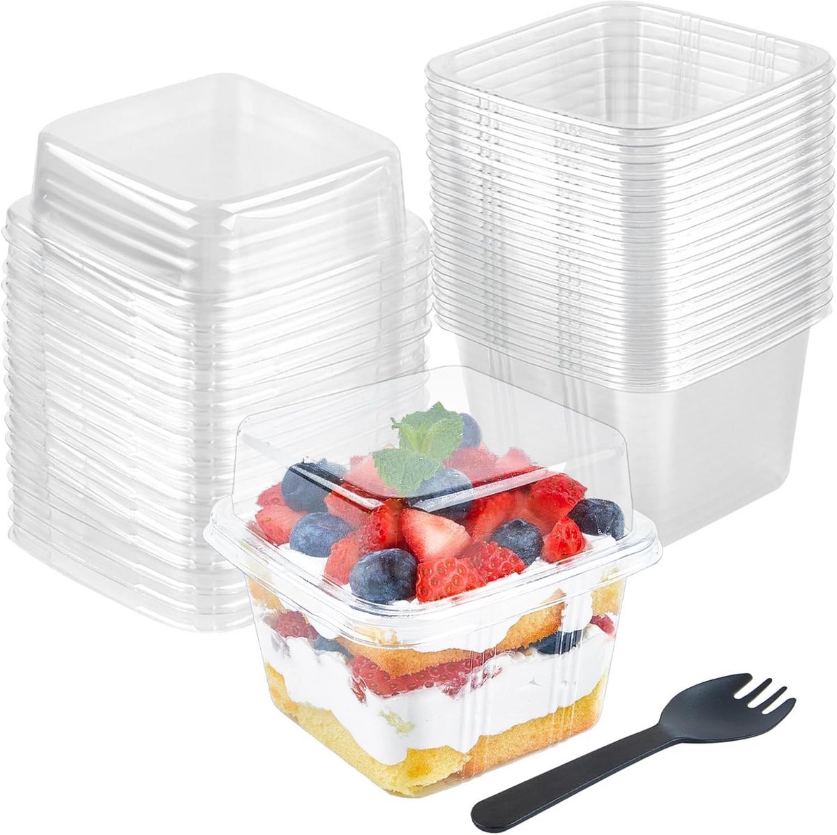 50 Stuks 8 oz Cake Box - Perfect voor Taarten en Gebak