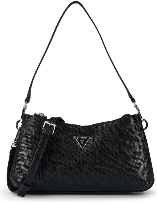 GUESS sac à épaule bandoulière Noelle II 3 Comp Shoulder Xbody Black noir