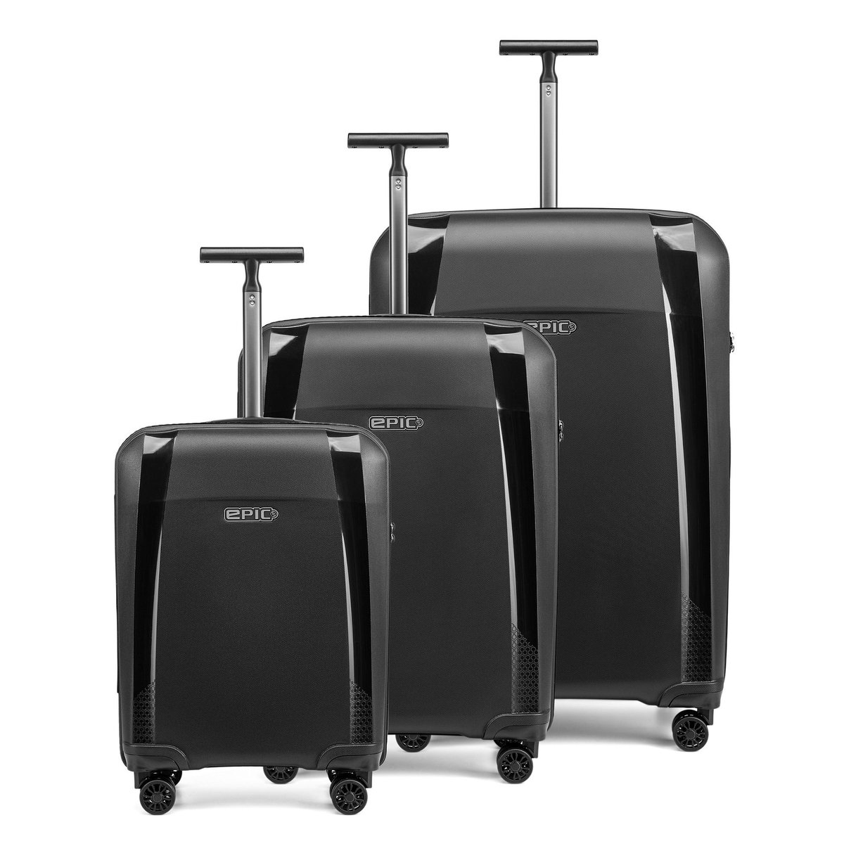 Epic Phantom SL 4 wielen Kofferset 3-delig - Harde bagage - TSA slot - phantomblack