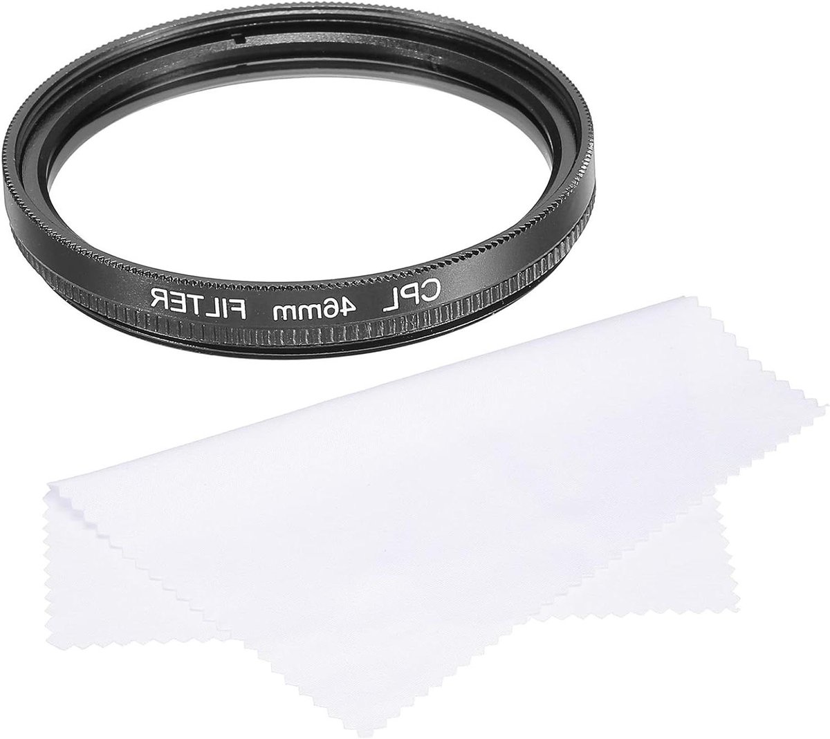 VVGoods - Circulaire polarisatiefilter 46 mm met dubbelzijdige meerlaagse coatings en reinigingsdoekje voor cameralens.