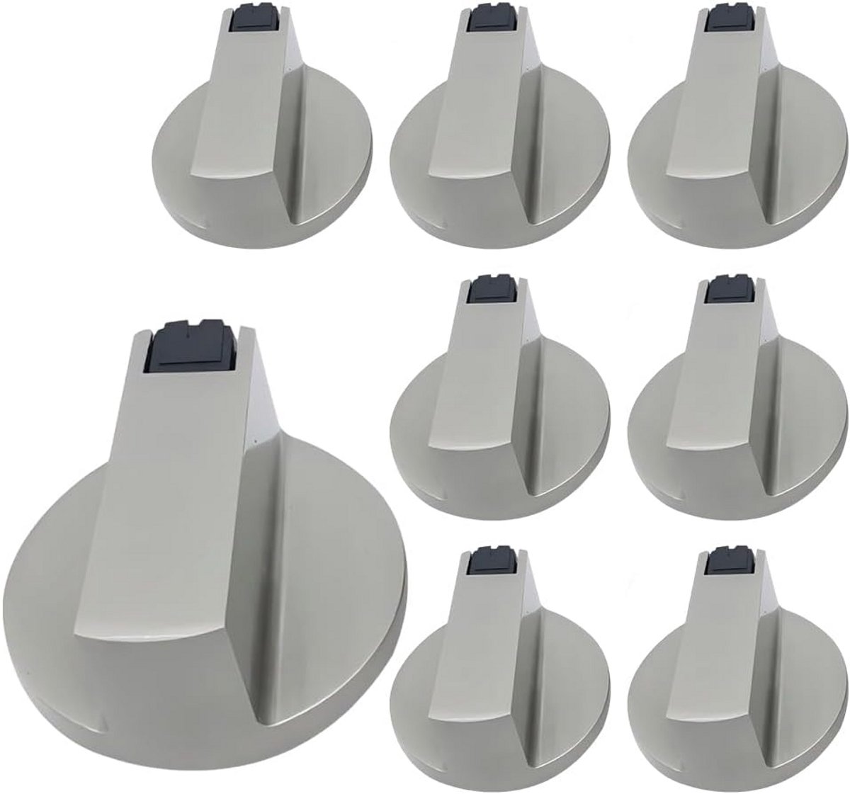 Fornuis Knoppen Set van 8 - Metalen Roterende Gas Bereik Knoppen voor Oven en Fornuis
