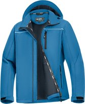 Veste de Plein Air Homme BUBW - Veste Softshell 4 Saisons - Coupe-Vent - Hydrofuge - Veste de Plein Air Homme - Poches à Fermeture Éclair - Doublure Polaire Chaude - Met Capuchon - Taille XL - Blauw