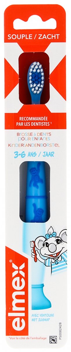 Elmex Zachte Tandenborstel Voor Kinderen 3-6 Jaar (Kleur : Donkerblauw)