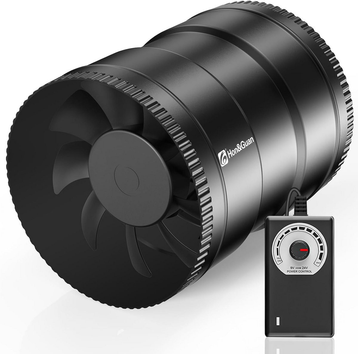 Inbouwpijp Ventilator 150mm - Instelbare Afzuigventilator met EU Stekker voor Badkamer, Zo