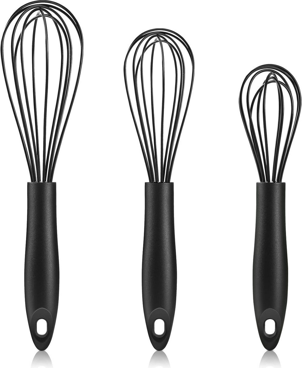 Set van 3 Siliconen Gardes Hittebestendig Non-Scratch voor Antiaanbak Keuken