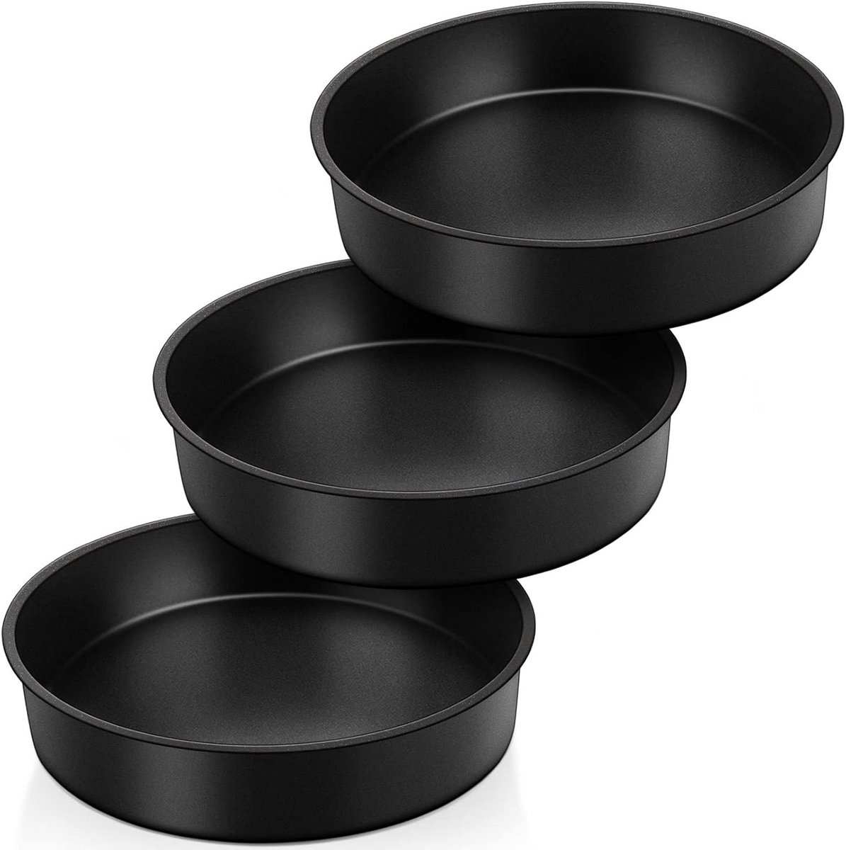 Ronde Bakvorm Set van 3 - Roestvrij Staal met Antiaanbaklaag - 21 cm